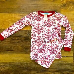 Bedhead Christmas Two Piece Pajamas Size 6 Red Cream
